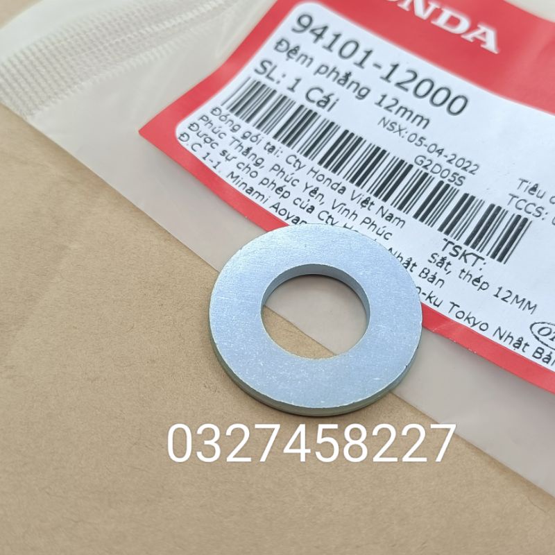 Đệm phẳng 12mm, lông đền phuộc sau trong xe DREAM, WAVE, FUTURE zin Honda