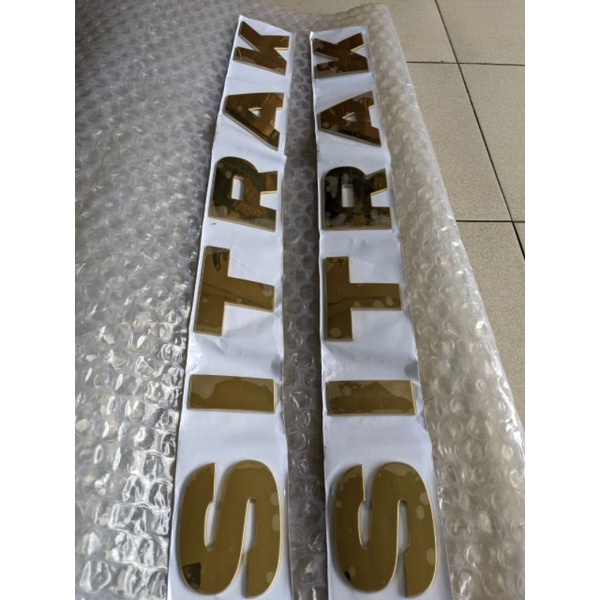 Chữ Sitrak bạc, vàng trang trí xe, Sitrak bạc, vàng, Chữ nổi Sitrak