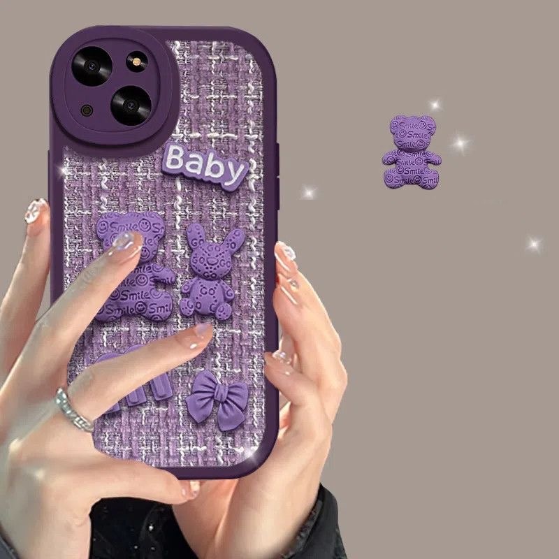 Ốp Điện Thoại Hình Gấu Thỏ 3d Cho iphone 15pro max 14 pro max 12 pro max 11 pro max 13promax xsmax xr x 7 8 plus