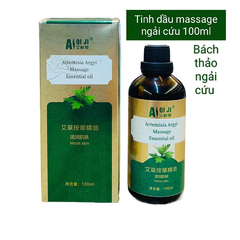 Tinh dầu massage body Ngải cứu 500ml.Dầu massage Bách Thảo Ngải cứu đả thông kinh lạc