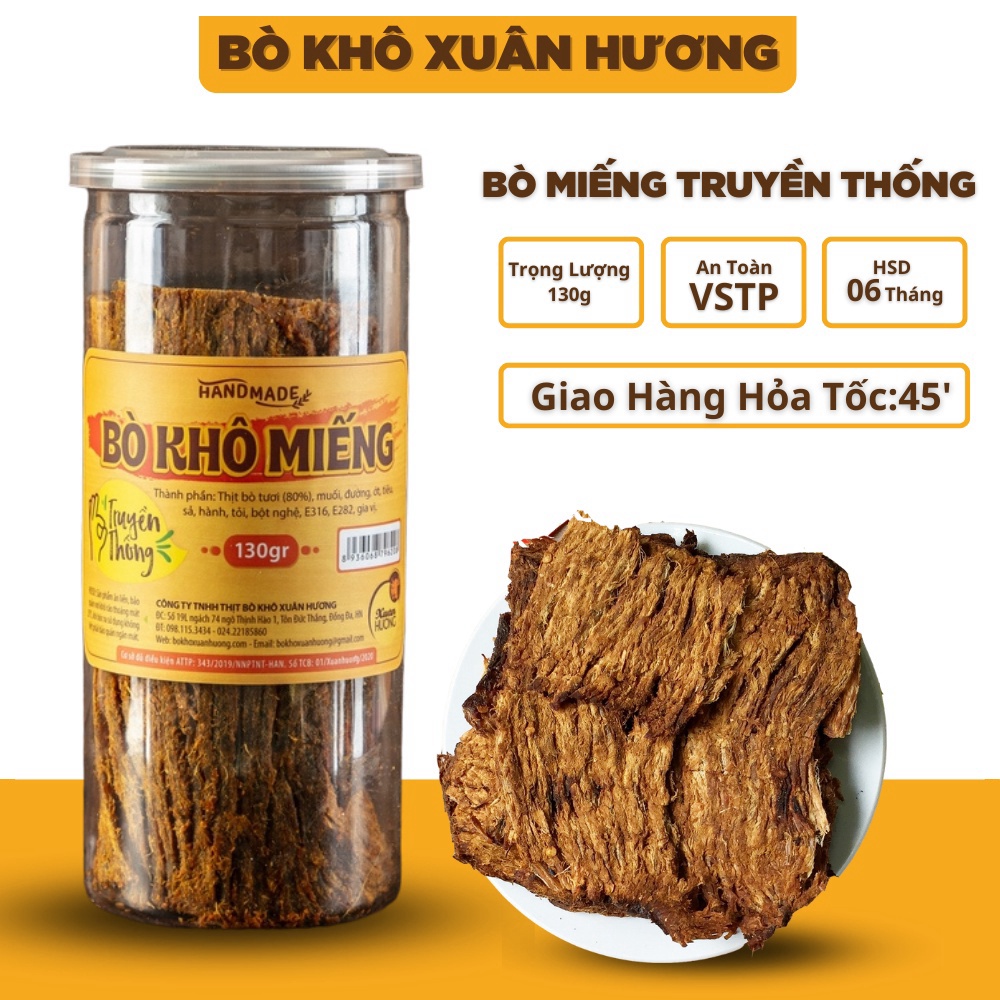 Bò Khô Miếng XUÂN HƯƠNG vị truyền thống đặc biệt thơm ngon 130g