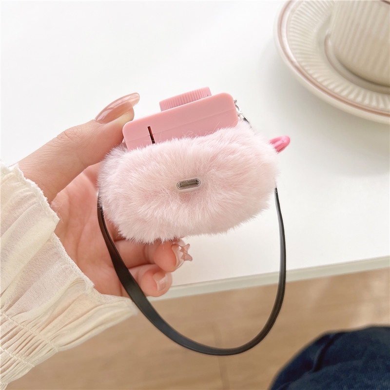 Vỏ Bảo Vệ Hộp Sạc Tai Nghe Airpods Pro 2 / Airpods 3 / 2 / 1 Hình Máy Ảnh My Melody Hoạt Hình Dễ Thương Kèm Móc Kim Loại