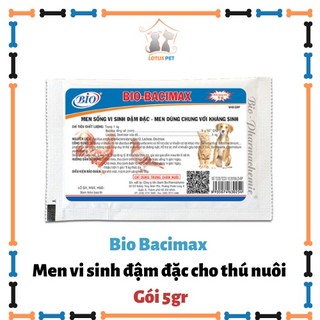Bio Bacimax - Men vi sinh đậm đặc cho thú nuôi - gói 5gr