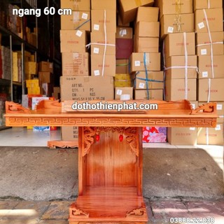 Bàn thờ treo tường gỗ xoan ngang 60 cm