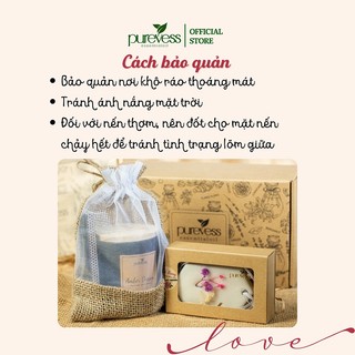 Hoả tốc 2h HCM, Nến thơm quà tặng Valentine Purevess, quà tặng bạn trai bạn gái, quà tặng sinh nhật