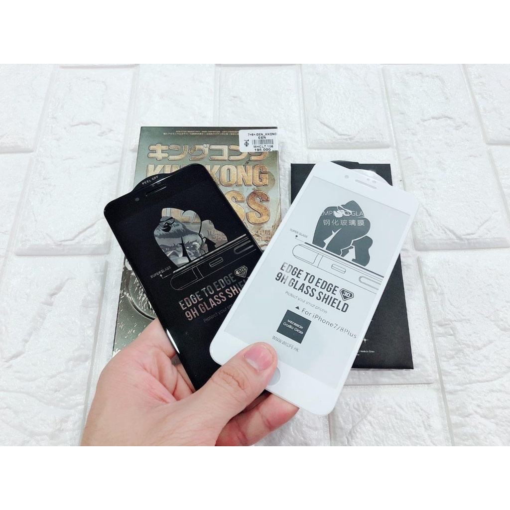 Cường lực kingkong iphone 7 8lus Xsmax 11 11pro 11promax 12 12pro 12 promax 13 13 pro 13 promax 14 14pro WK ful màn hình