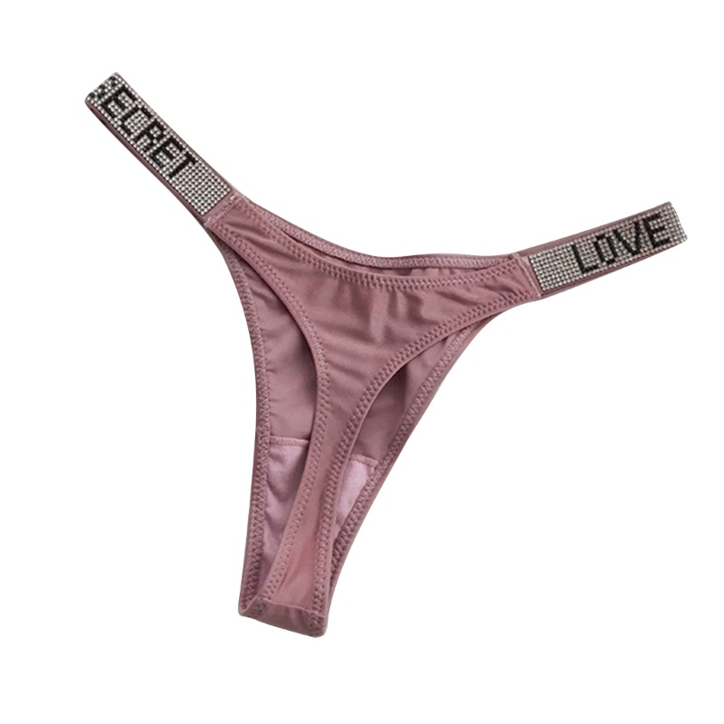 Quần Lót Chữ T Lưng Thấp Đính Đá Quyến Rũ Cho Nữ
