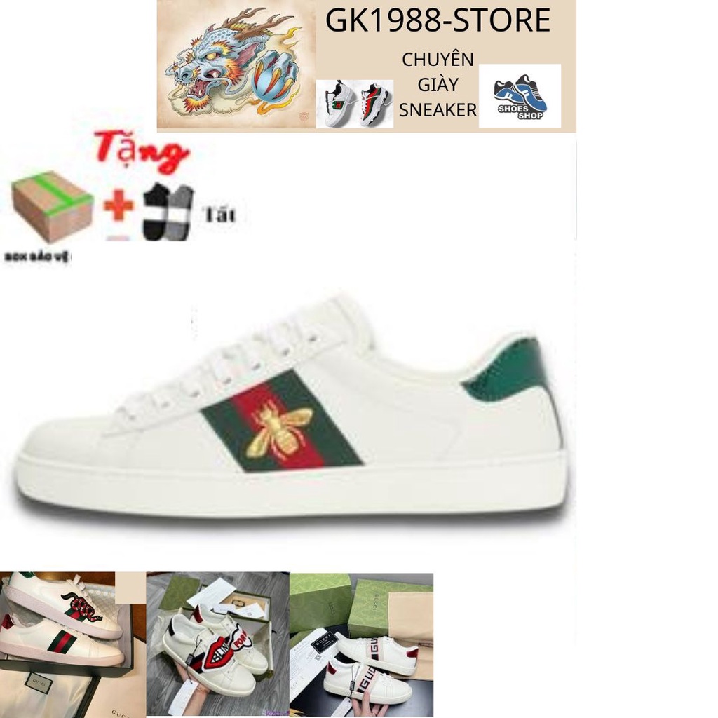 Giày thể thao nam nữ, Giày gucci ong,gucci rắn,gucci for love,gucci ace Bản Chuẩn Tặng Box Bill Phụ Kiện