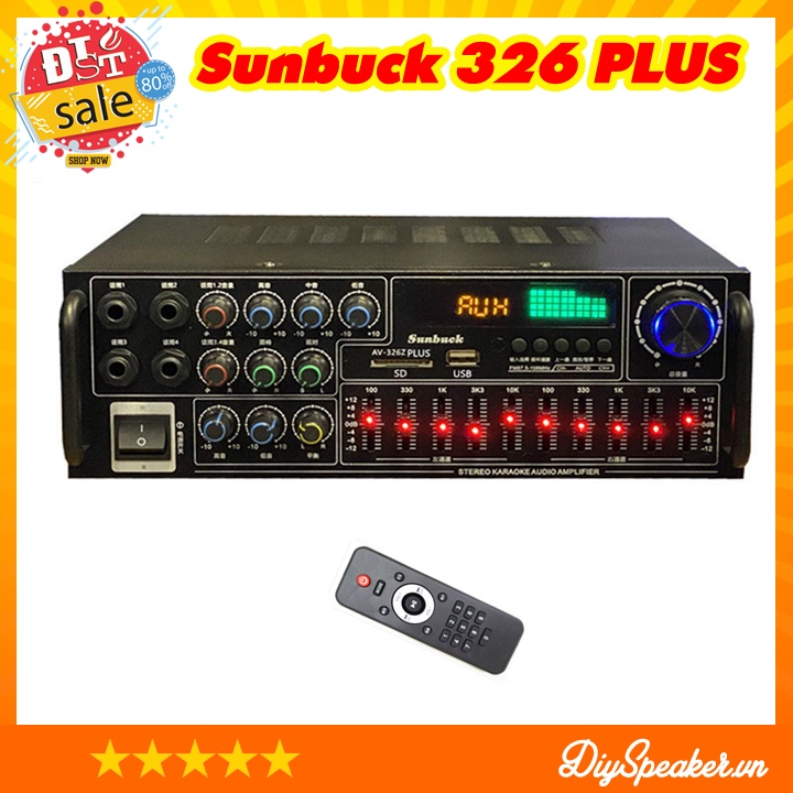 Ampli Sunbuck 326BT có Bluetooth dùng nguồn điện 220V/12V