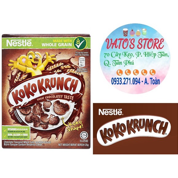 Combo 10 hộp ngũ cốc ăn sáng NESTLÉ Koko Krunch (Hộp 25g) / Combo 2 hộp ngũ cốc ăn sáng NESTLE Koko Krunch 25g