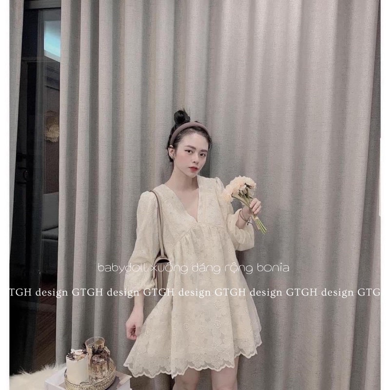 VÁY BABY DOLL REN HOA CHÌM DỄ THƯƠNG