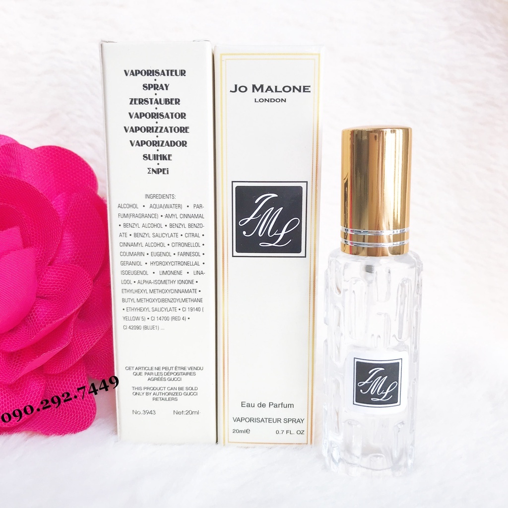 Nước Hoa Mini nữ Jo Malone dạng xịt chai 20ml mẫu 4d- Mùi nhẹ nhàng tinh tế