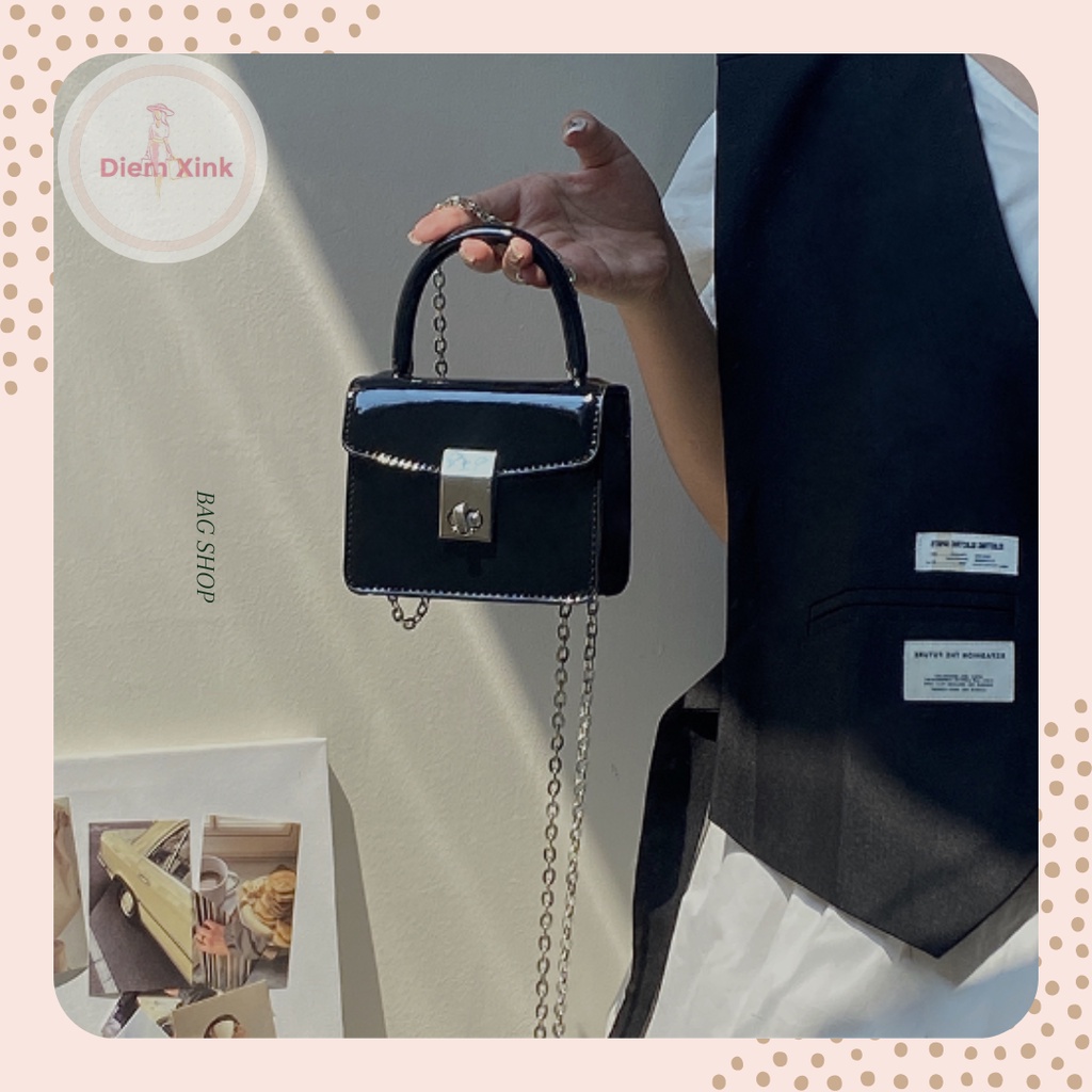Túi Xách Nữ Đẹp Túi Mini Đeo Chéo Da Pu Bóng Cao Cấp Dáng Cứng Đi Chơi Tết Chụp Hình Phong Cách Thời Trang Hàn Quốc T 13