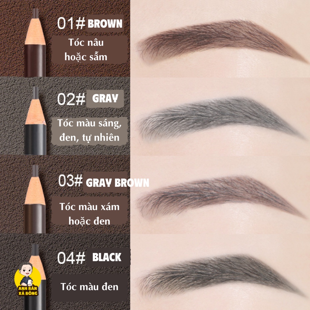 Chì xé Kẻ chân Mày Hai Đầu WODWOD Fine Sketch Ultra-thin Draw Line Eyebrow Pencil W939