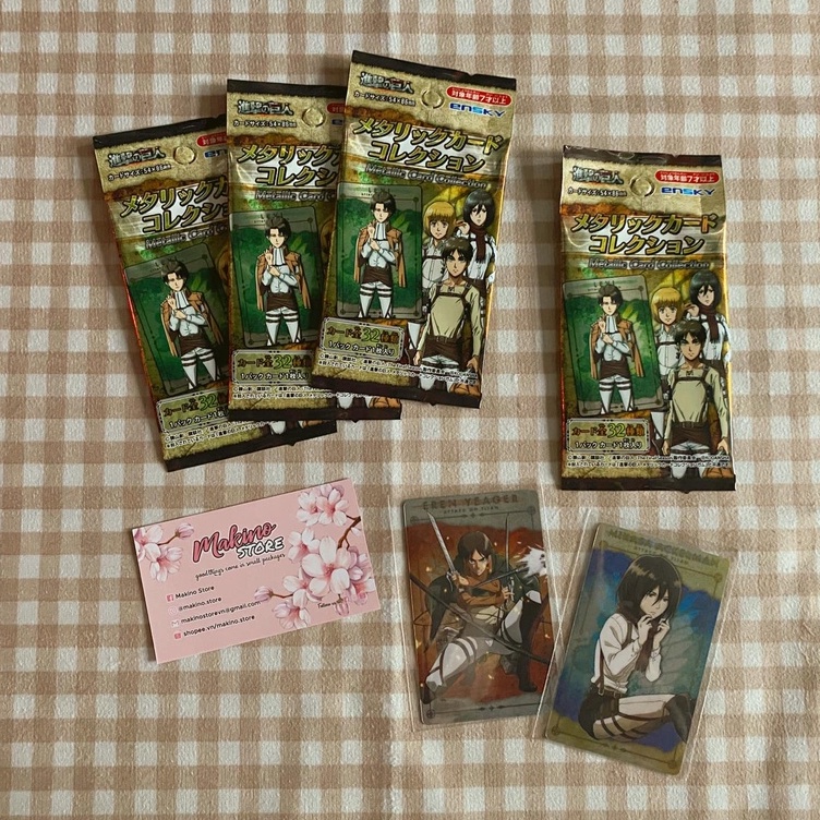 GÓI THẺ BÀI Metallic Attack on Titan (AOT) chính hãng ENSKY