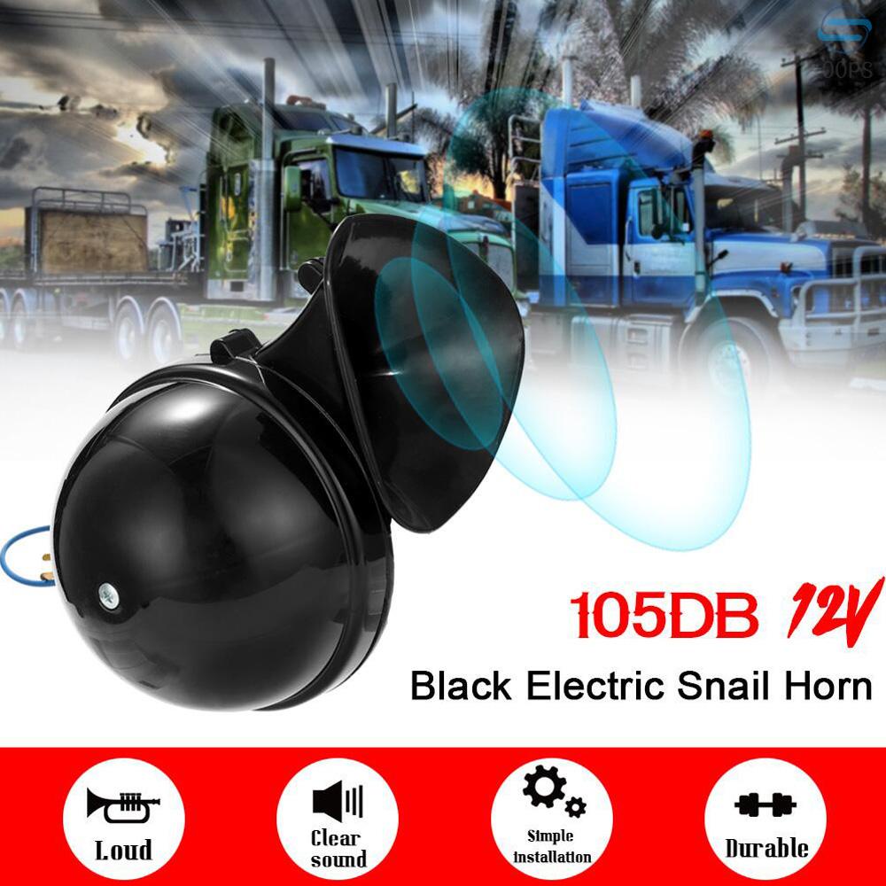 Còi Điện 105DB 12V / 24V Màu Đen Chống Thấm Nước Cho Xe Hơi / Xe Tải / Tàu Thuyền