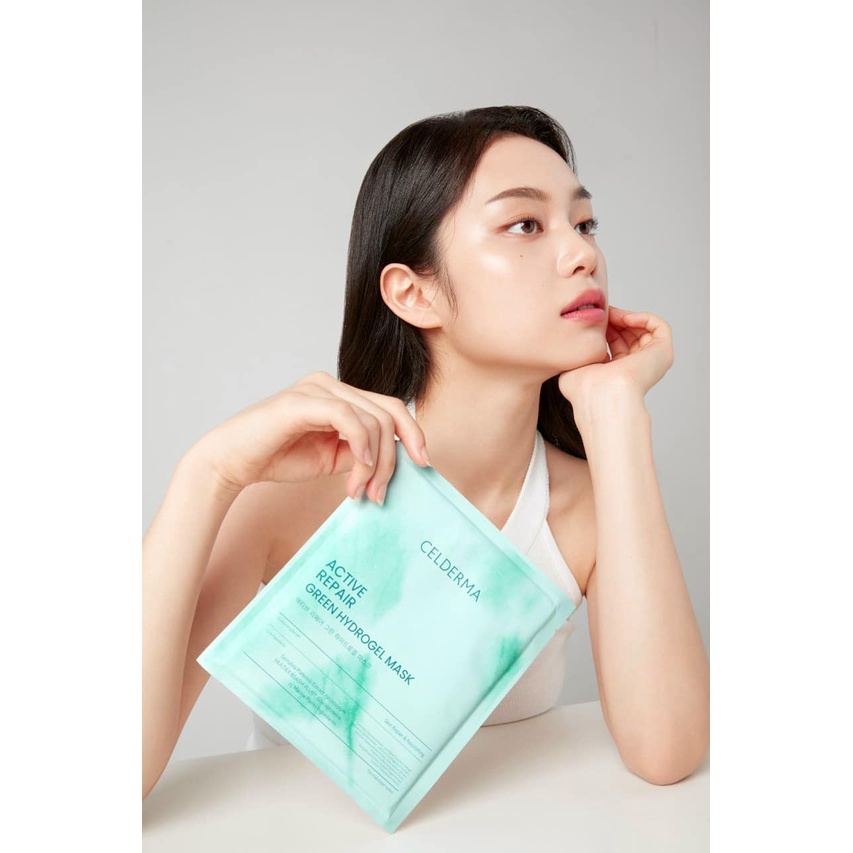 Mặt Nạ Thạch Tảo Xoắn Celderma Active Repair Green Hydrogel Mask