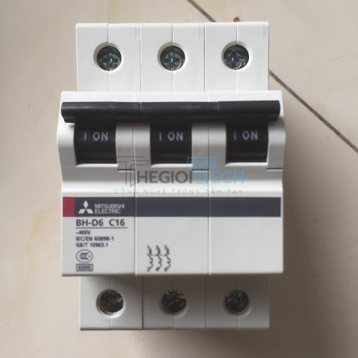 MCB Mitsubishi BH-D6 3P 6kA C N 2A