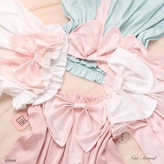 Bộ lụa nơ B2264 chất lụa satin mềm cao cấp