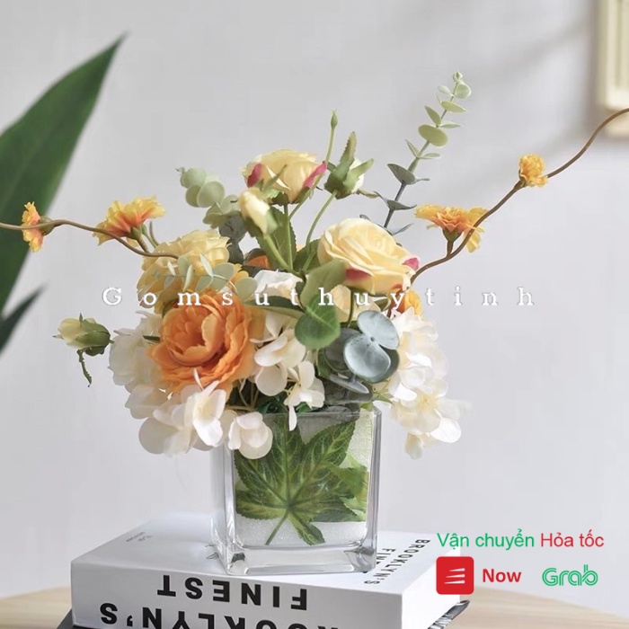 12CM X 12CM - Bình bông lọ hoa trụ vuông