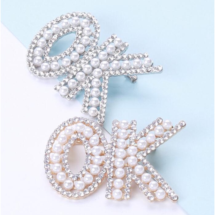 Ghim Cài Áo Đính Đá Ngọc Trai Phong Cách Hàn Quốc Thời Trang Xuân Hè