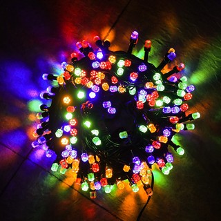 Đèn nháy 40m kim cương, dây đèn led trang trí noel, tết chớp nháy nhiều màu