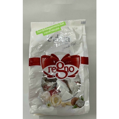 Socola Trắng Phủ Dừa Nhân Hạt Dẻ Regno Elviya Thổ Nhĩ Kỳ - Gói 400 Gram