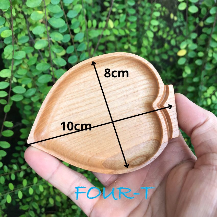 Khay Gỗ Mini Hình Lá, Tim, Mây Dễ Thương