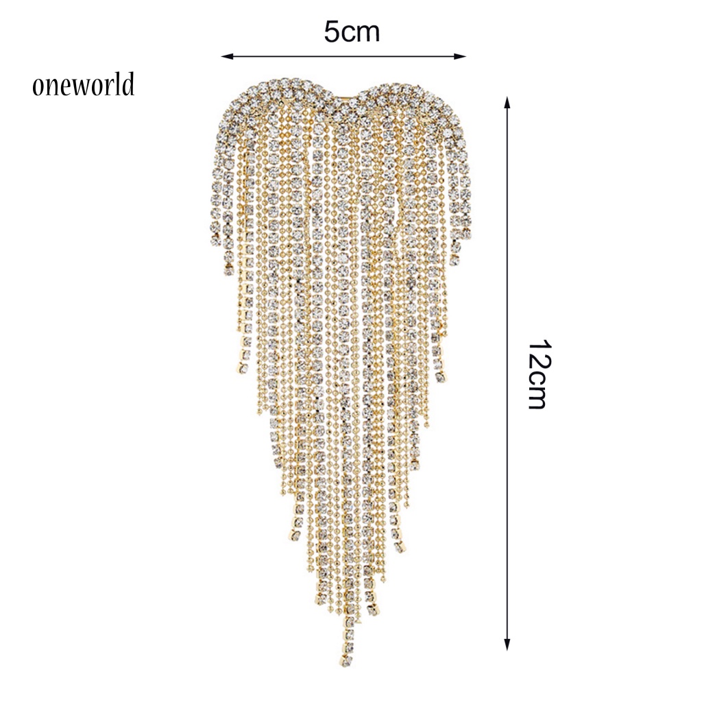 Ghim Cài Áo Đính Đá Phối Tua Rua Thời Trang Cho Nữ