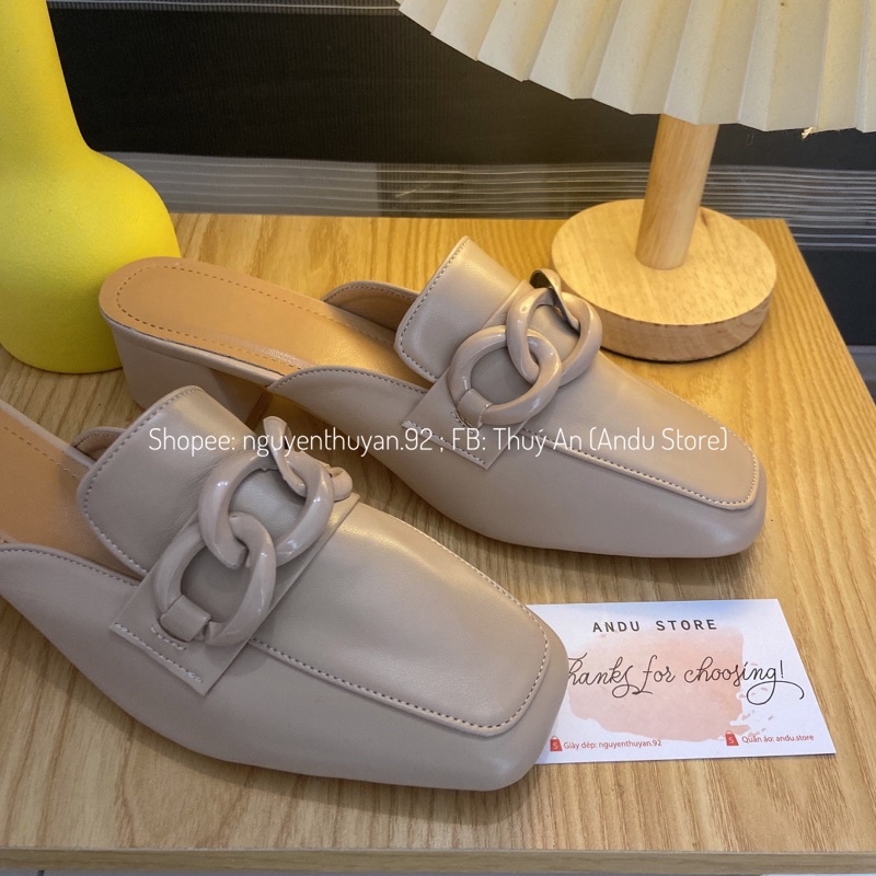 Sục nữ gót 4.5cm⚡️Andu Store⚡️ Sục xích Quảng Châu