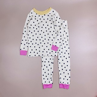 Bộ cotton Babygap màu kem chấm bi