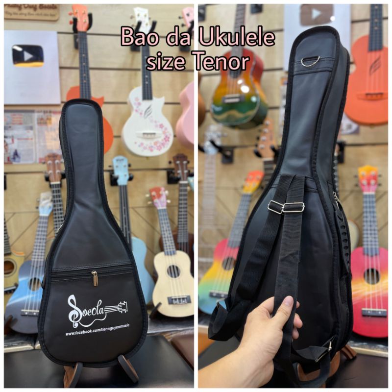 Đàn Ukulele Gỗ chính hãng Kaysen size Tenor - Màu Xanh Đen - Blue