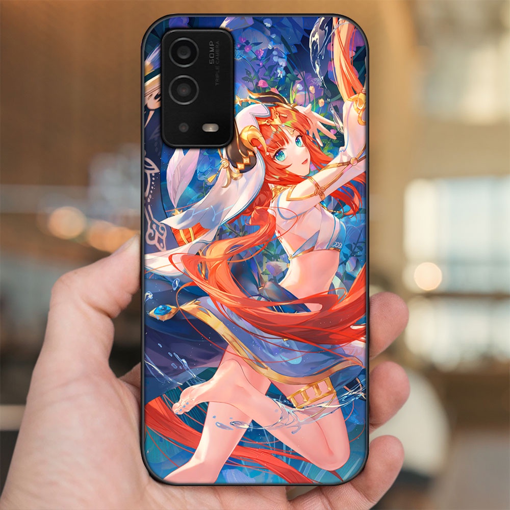 Ốp lưng Oppo A55 4G, A55 5G viền đen in hình Nilou Genshin Impact