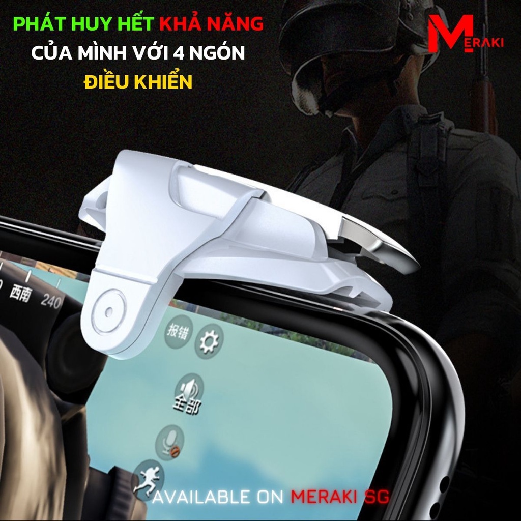 Nút bắn Pubg Mobile chơi game siêu nhạy mô phỏng phi thuyền Z1  tay cầm chơi game điện thoại pubg ros freefire Meraki SG