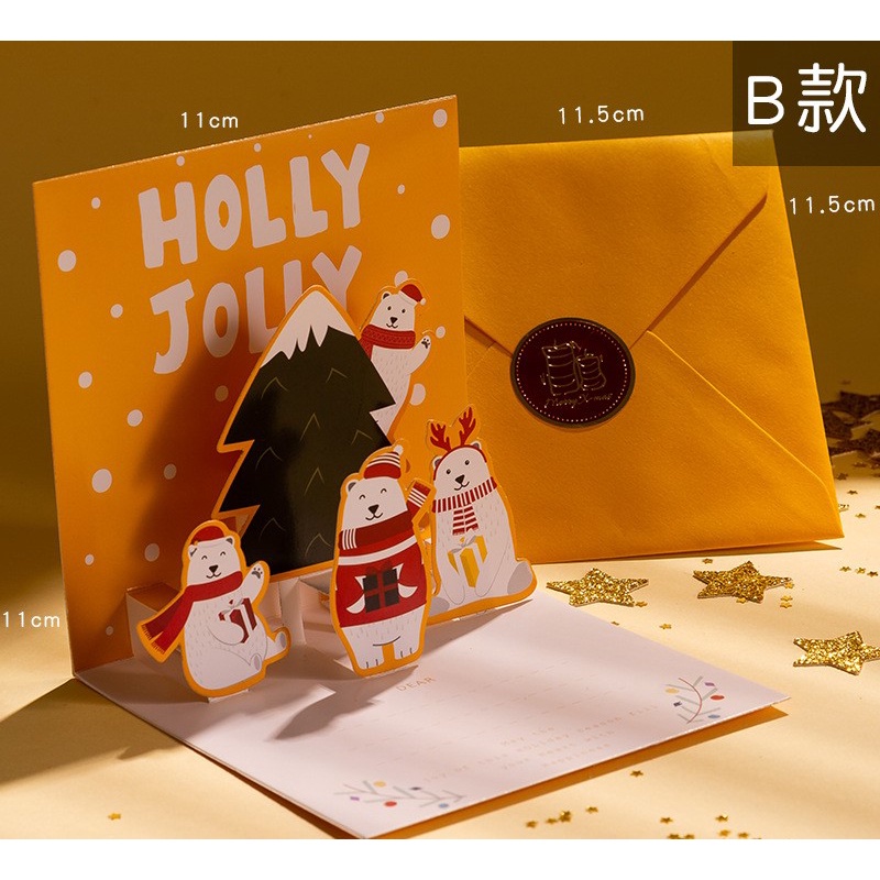 Thiệp Giáng Sinh 3D nhiều mẫu xinh xắn