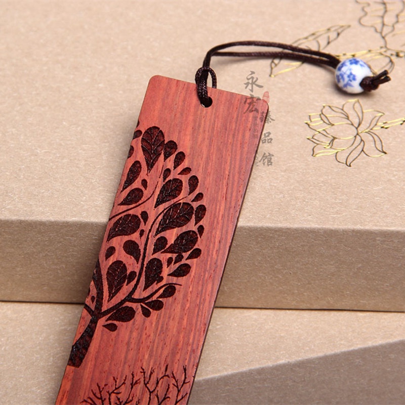 Bookmark / Dấu Trang Sách Bằng Gỗ Gụ Cá Nhân Hóa Và Sáng Tạo Làm Quà Tặng