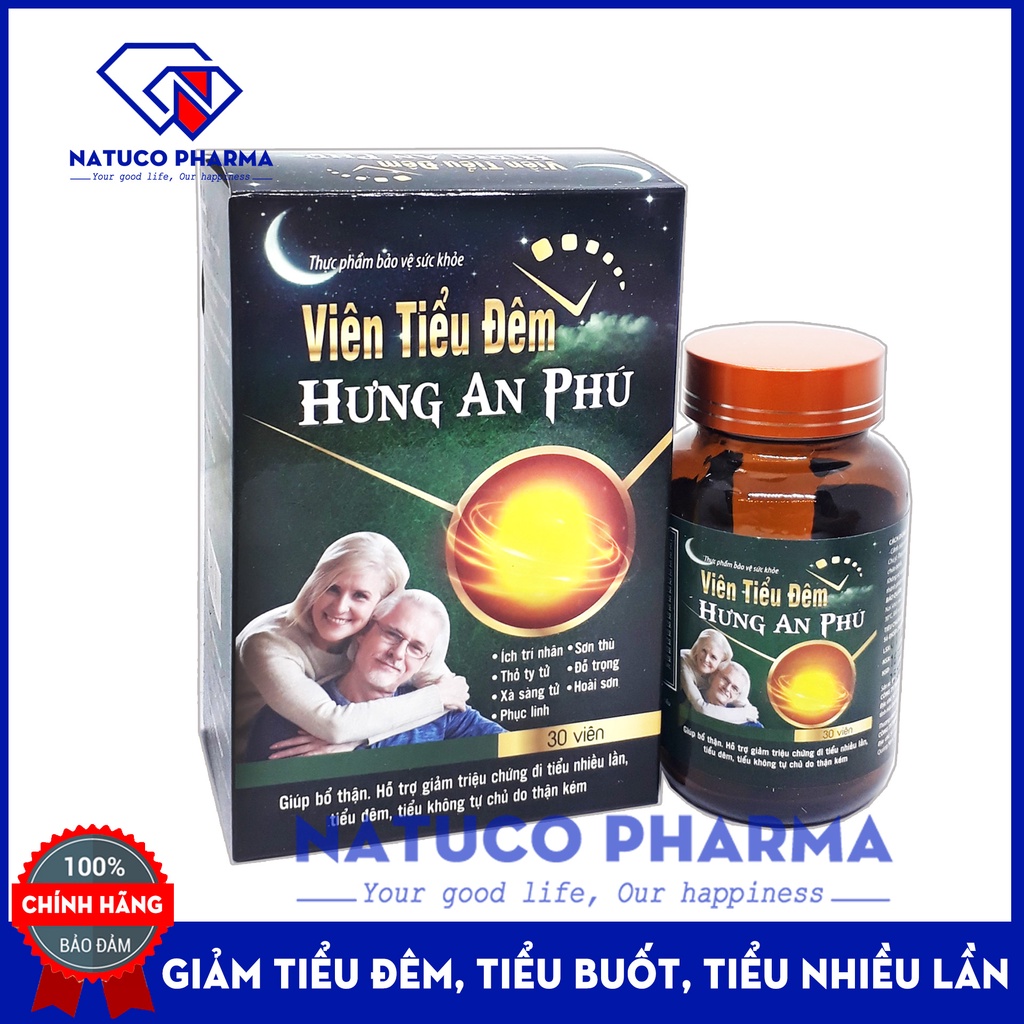 Viên uống Viên Tiểu Đêm Hưng An Phú - Giảm tiểu đêm, tiểu buốt, tiểu rắt, tiệu không tự chủ, bổ thận hiệu quả - Hộp 30 v