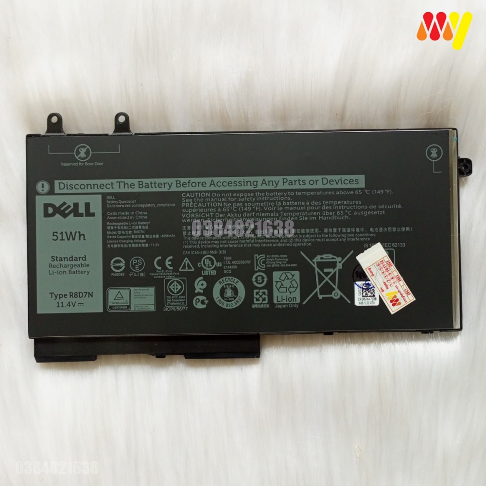 Pin Laptop Dell Latitude 5400 5500 R8D7N . Precision 3540 3550 51Wh Hàng chất lượng cao. Bảo hành 1 đổi 1