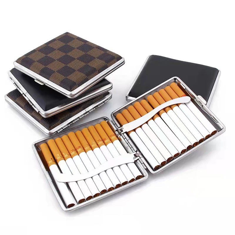 ☒Set 20 Hộp Đựng Thuốc Lá Phủ Da Cao Cấp Cho Nam
