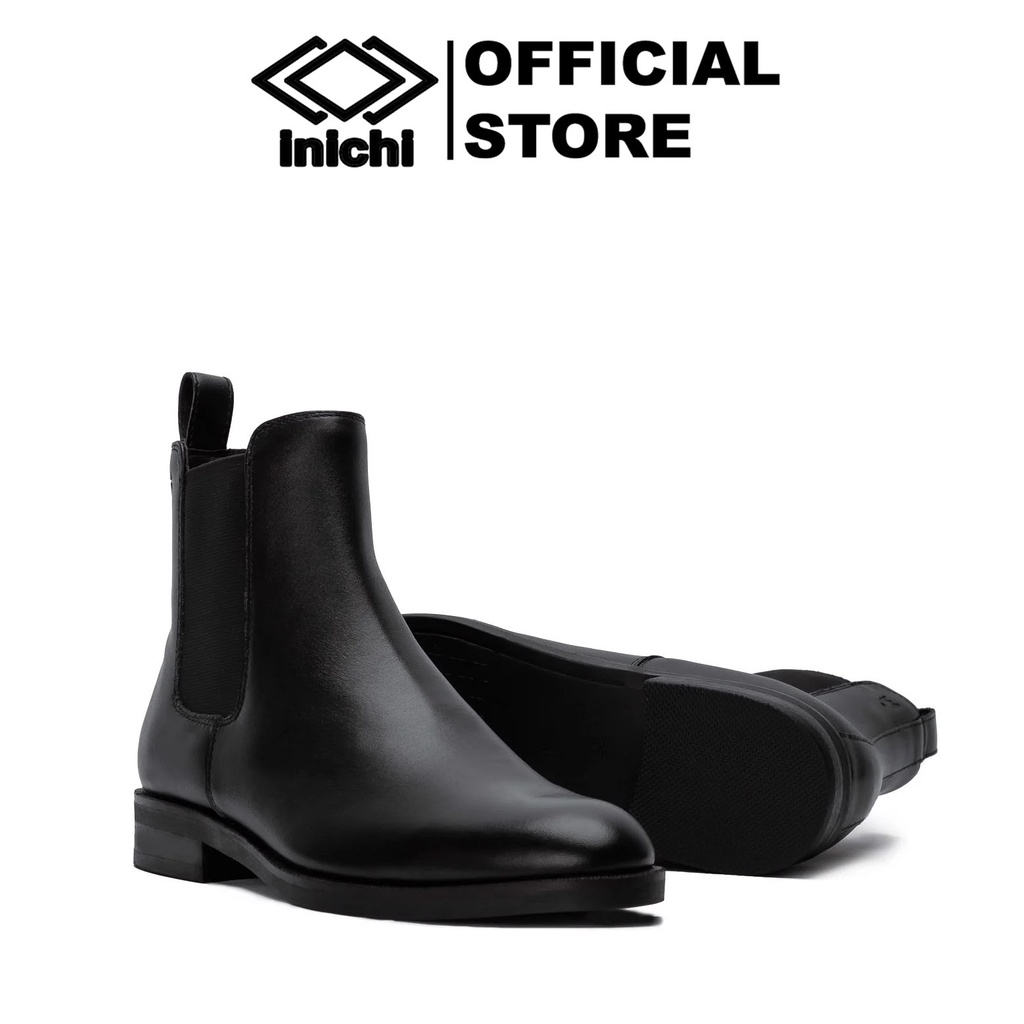 Giày da chelsea boots Inichi G1071 da loại tốt, có may đế