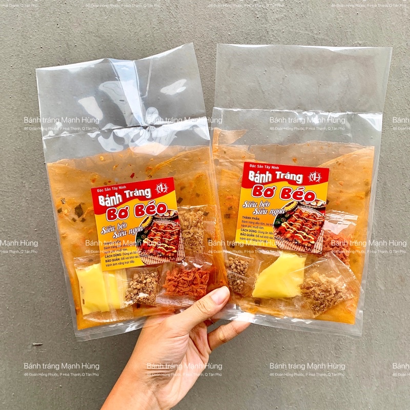 Bánh tráng dẻo tôm cuốn bơ Mạnh Hùng