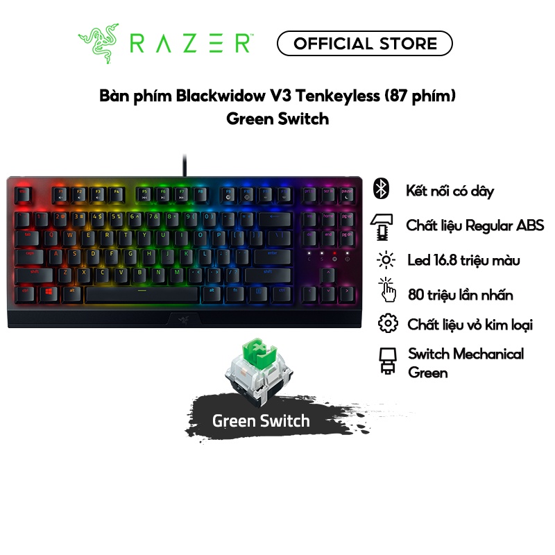 BÀN PHÍM RAZER BLACKWIDOW V3 TENKEYLESS-MECHANICAL-US LAYOUT_RZ03-03490100-R3M1