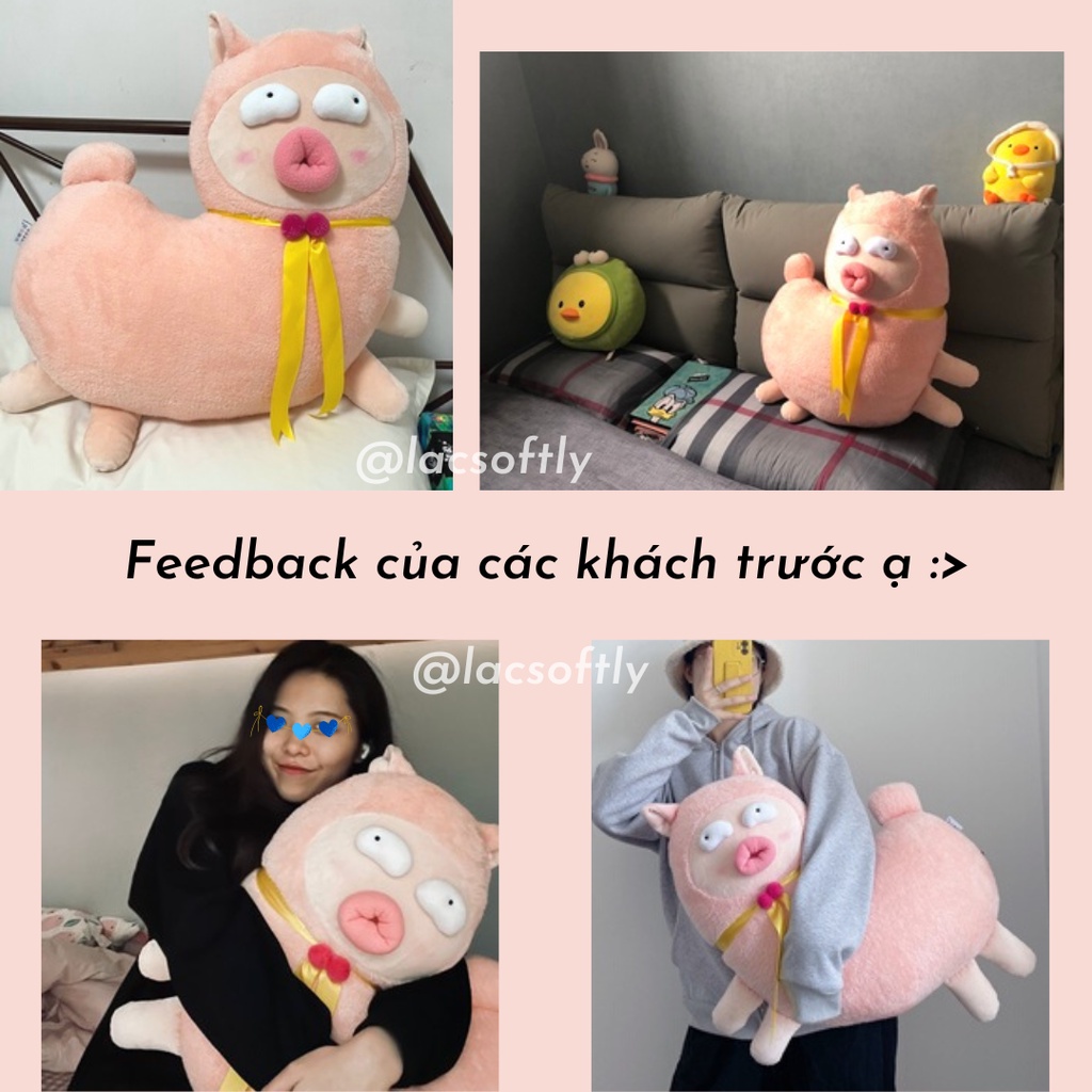 Order | Gấu nhồi bông hình lạc đà Alpaca môi trề chúm chím hài hước dễ thương