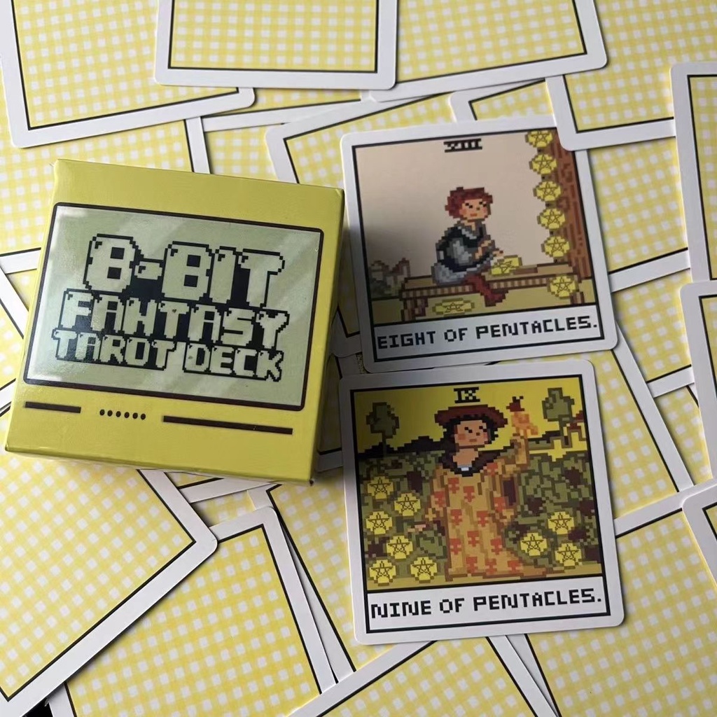 Eight Bit Fantasy Tarot Decks Square Card 8 Bit Fantasy Tarot Decks Tiếng Anh Custom Card Board Game