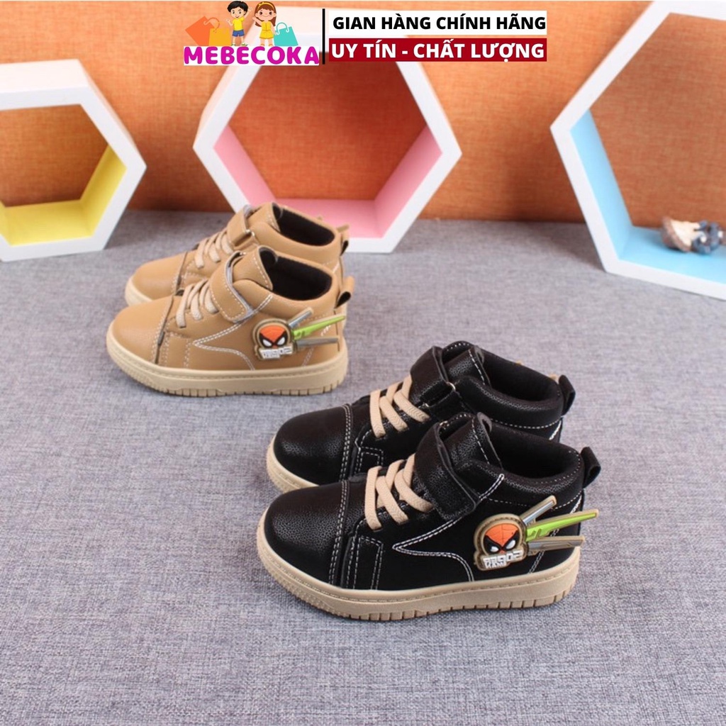 Giày bốt cao cổ cho bé - Bốt cao cổ quai dán cực chất phối 2 màu CÁ TÍNH đế êm mềm nhẹ phong cách Hàn Quốc