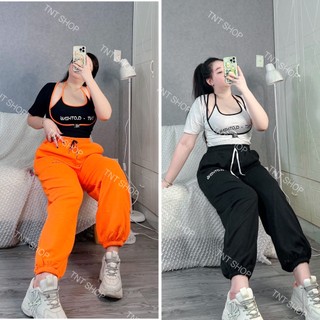 Set áo thun tnt cổ yếm + quần nỉ jogger