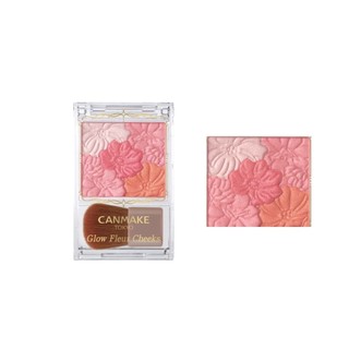 Phấn Má Hồng Canmake Glow Fleur Cheeks 6,3g.#02 Apricot Fleur