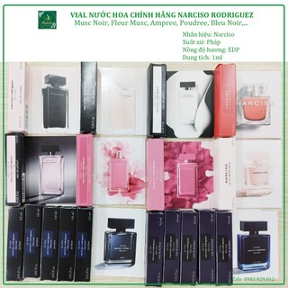 Nước hoa Vial Narciso Rodriguez các mùi