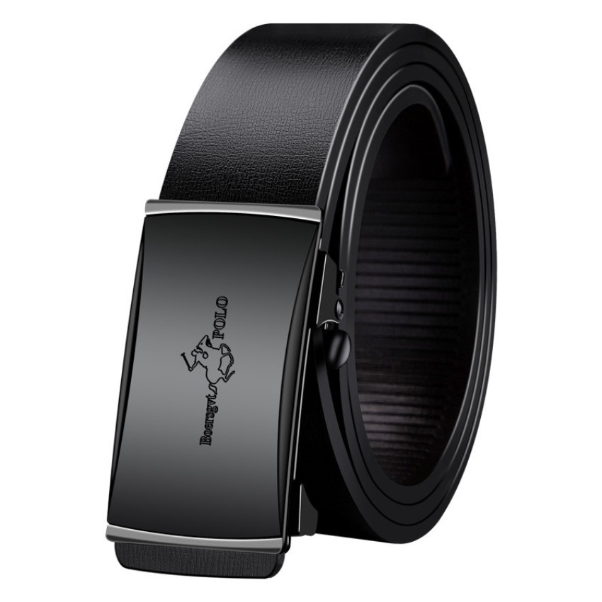 Thắt lưng nam cao cấp boersgvt polo, dây nịt nam da thời trang khóa tự động