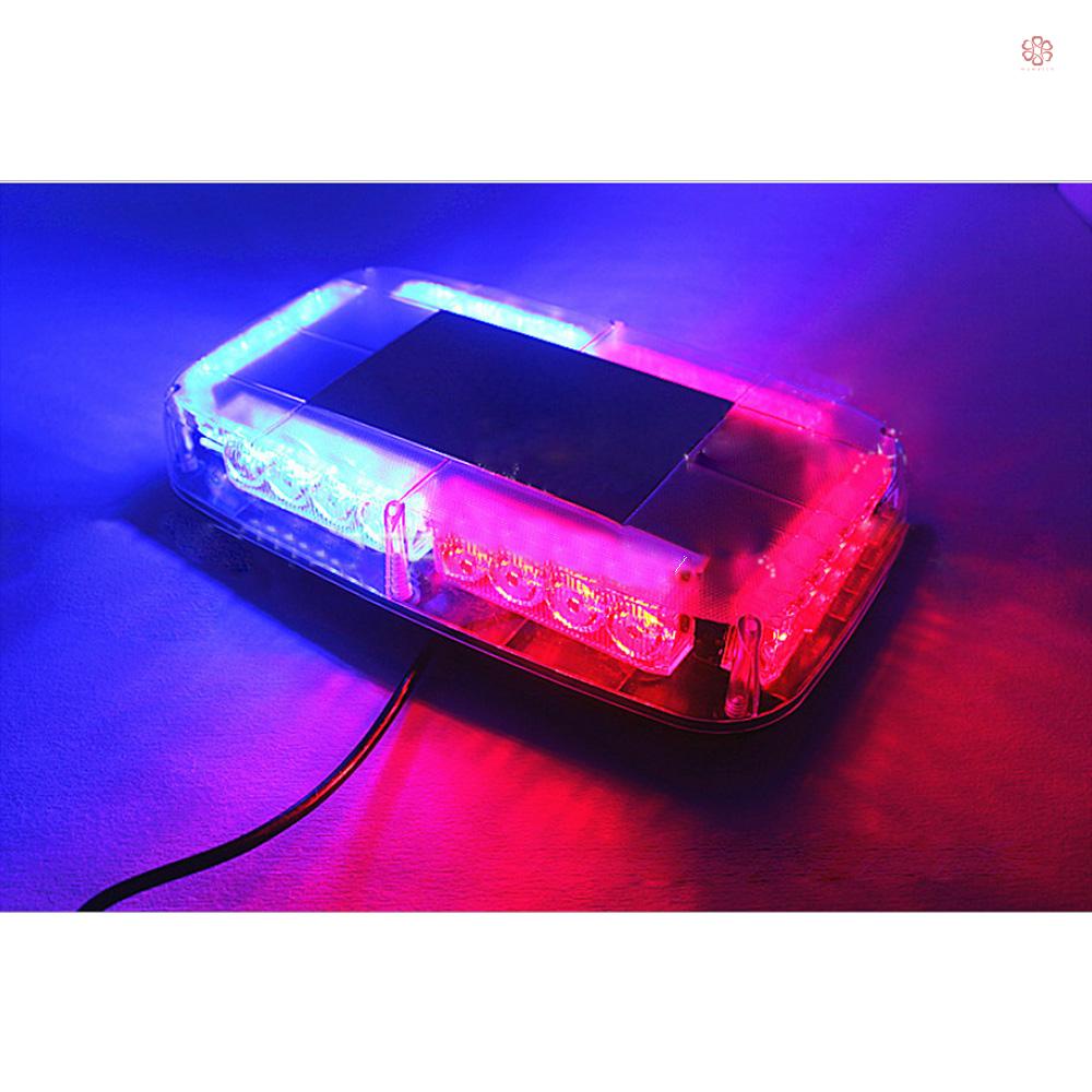 Đèn Led Cảnh Báo Khẩn Cấp Gắn Nóc Xe Hơi 12v Màu Đỏ Và Xanh Lam